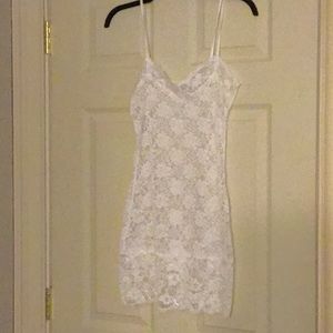 Lace tunic length camisole top